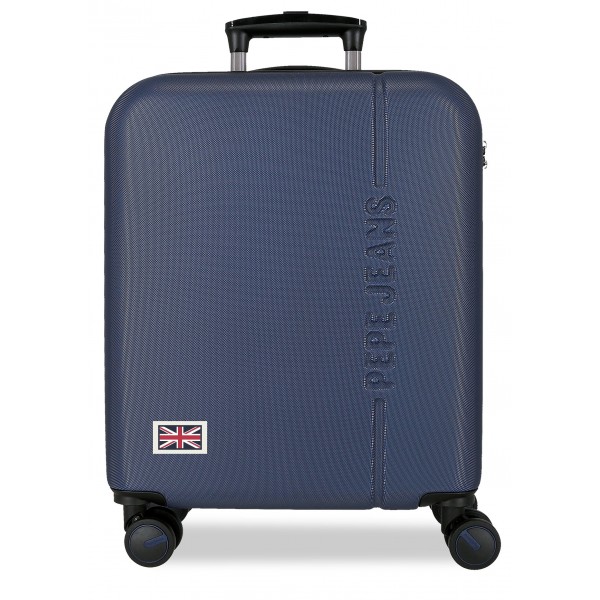 Troler cabina Pepe Jeans Aris, ABS, extensibil, bleumarin, 55x40x20 cm