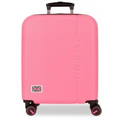Troler cabina Pepe Jeans Aris, ABS, extensibil, fucsia 55x40x20 cm
