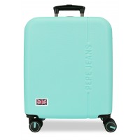Troler cabina Pepe Jeans Aris, ABS, extensibil, turcoaz 55x40x20 cm