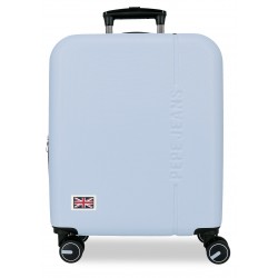 Troler cabina Pepe Jeans Aris, ABS, extensibil, bleu 55x40x20 cm
