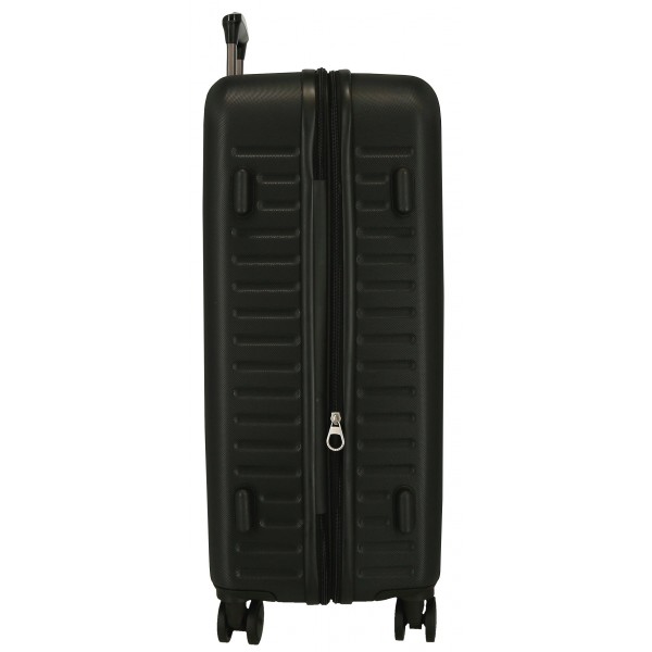 Troler mediu Pepe Jeans Aris, ABS, extensibil, negru, 68x48x27 cm