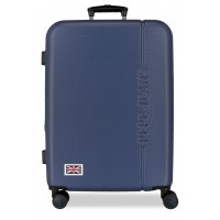 Troler mediu Pepe Jeans Aris, ABS, extensibil, bleumarin, 68x48x27 cm
