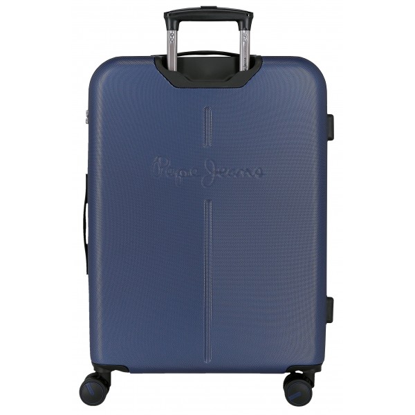 Troler mediu Pepe Jeans Aris, ABS, extensibil, bleumarin, 68x48x27 cm