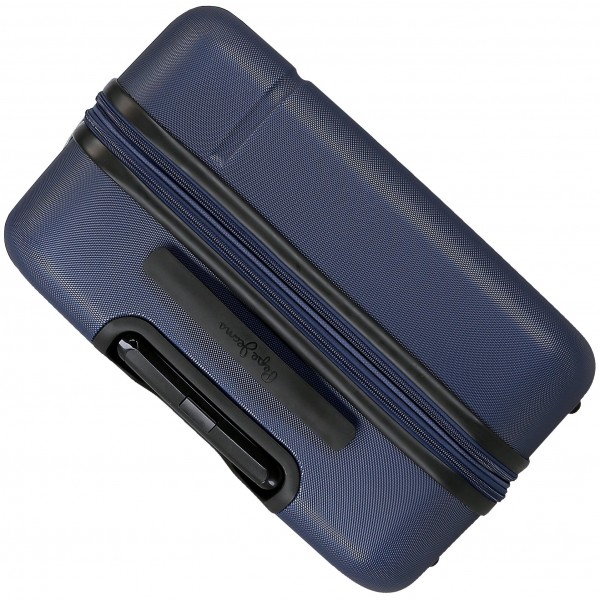 Troler mediu Pepe Jeans Aris, ABS, extensibil, bleumarin, 68x48x27 cm