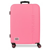 Troler mediu Pepe Jeans Aris, ABS, extensibil, fucsia 68x48x27 cm