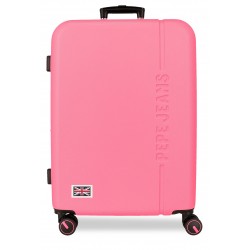 Troler mediu Pepe Jeans Aris, ABS, extensibil, fucsia 68x48x27 cm