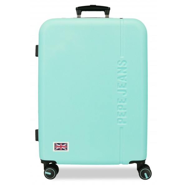 Troler mediu Pepe Jeans Aris, ABS, extensibil, turcoaz 68x48x27 cm
