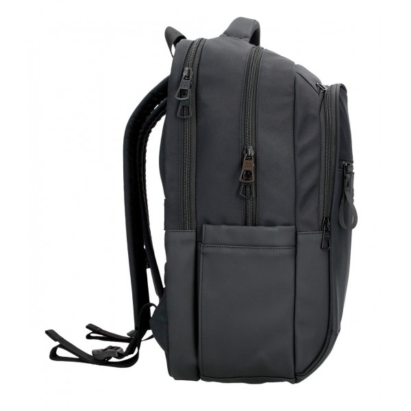 Rucsac barbati Pepe Jeans Sail Up, 2 compartimente, buzunare laptop/tableta, negru 44x31x15 cm