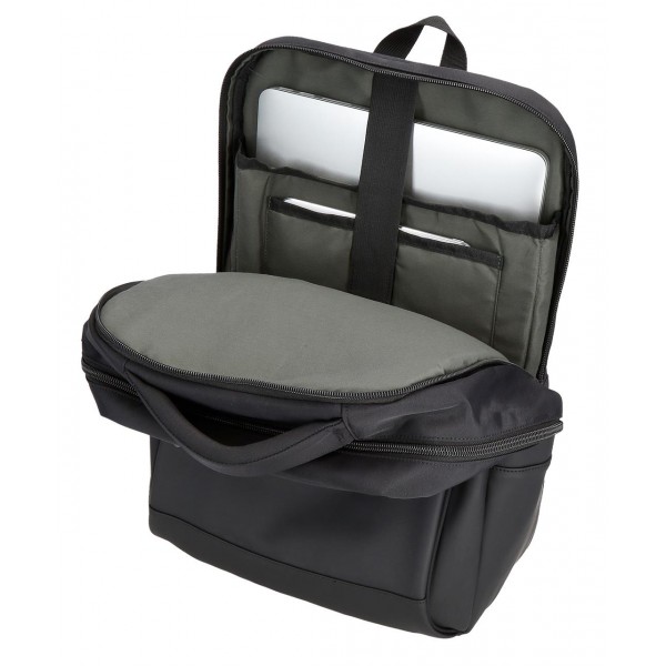 Rucsac barbati Pepe Jeans Sail Up, 2 compartimente, buzunare laptop/tableta, negru 44x31x15 cm