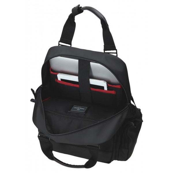 Rucsac business Pepe Jeans Durham compartimente laptop/tableta, negru 28x40x16 cm