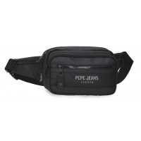 Borseta talie Pepe Jeans Durham, neagra 21x12.5x7 cm
