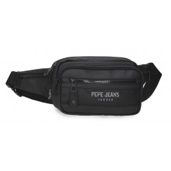 Borseta talie Pepe Jeans Durham, neagra 21x12.5x7 cm