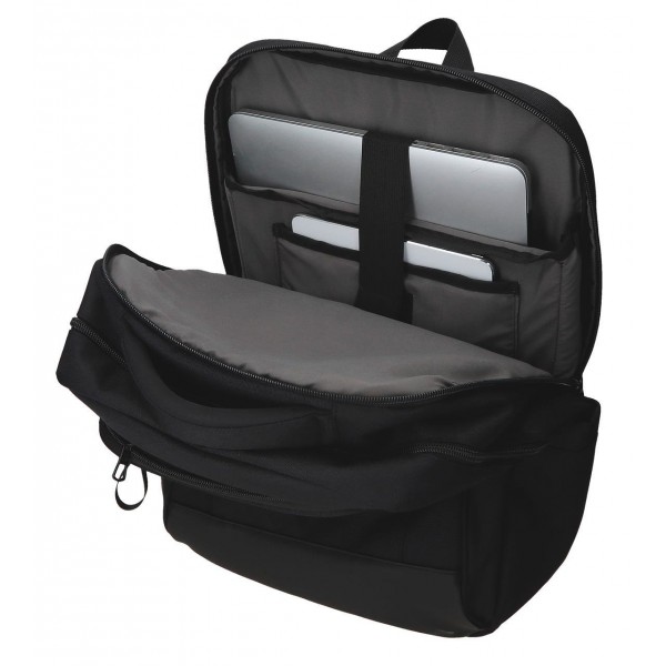 Rucsac barbati Pepe Jeans Matlock 2 compartimente, buzunare laptop/tableta negru 44x31x15 cm