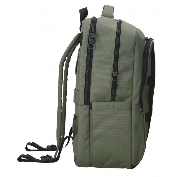 Rucsac barbati Pepe Jeans Matlock 2 compartimente, buzunare laptop/tableta kaki 44x31x15 cm