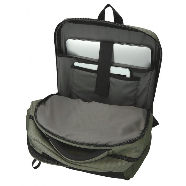 Rucsac barbati Pepe Jeans Matlock 2 compartimente, buzunare laptop/tableta kaki 44x31x15 cm
