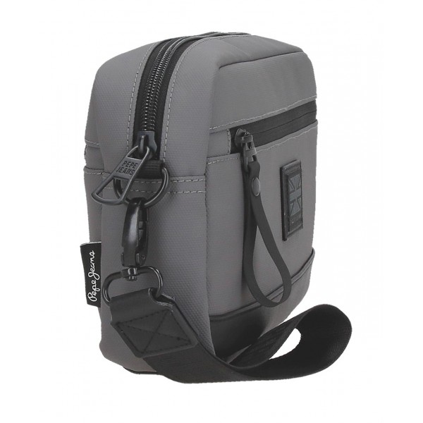 Borseta mana barbati Pepe Jeans Hoxton gri 15x16x24 cm