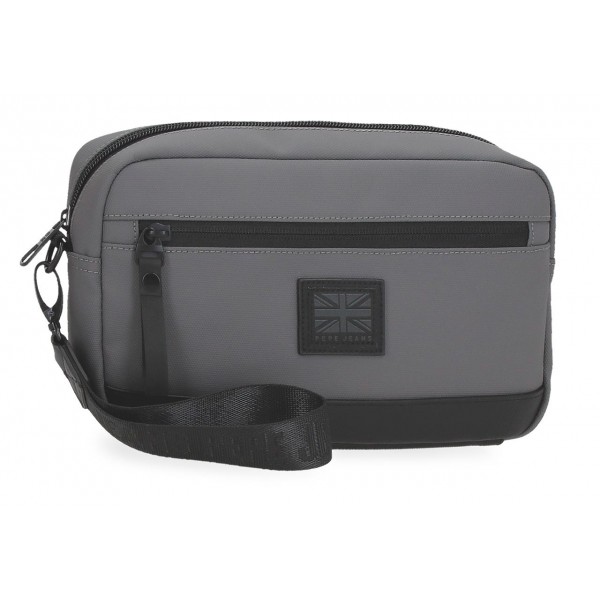 Borseta mana barbati Pepe Jeans Hoxton gri 15x16x24 cm