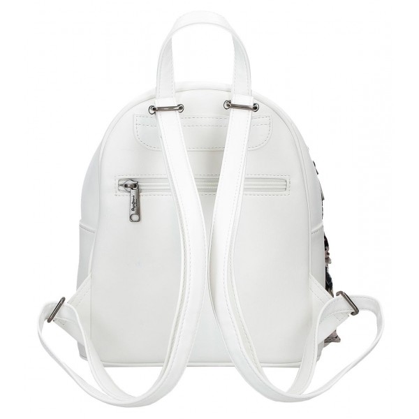 Rucsac dama Pepe Jeans Margaret alb 26x23x10 cm