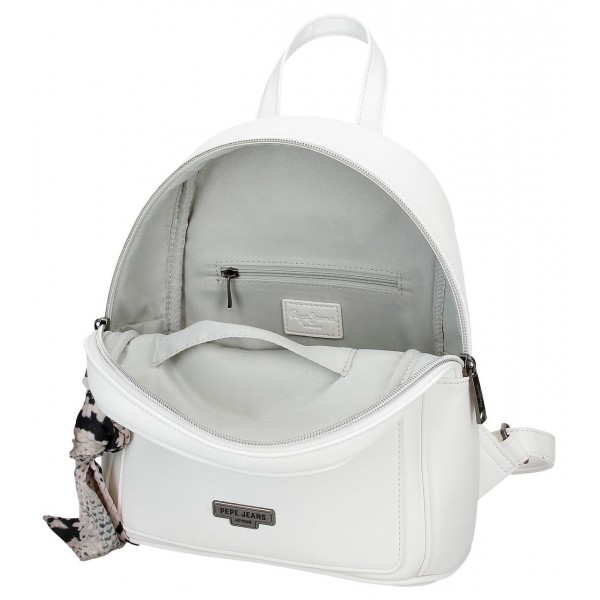 Rucsac dama Pepe Jeans Margaret alb 26x23x10 cm