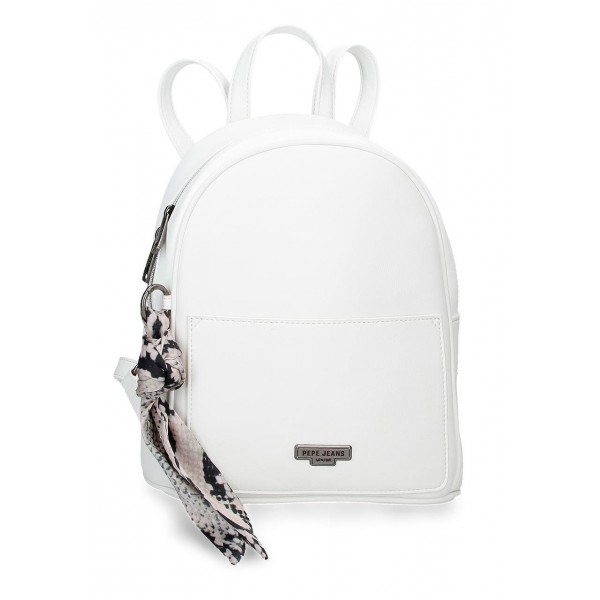 Rucsac dama Pepe Jeans Margaret alb 26x23x10 cm