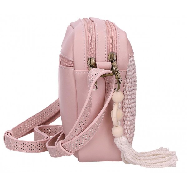 Geanta umar dama Pepe Jeans Clara 2 compartimente roz 17.5x24x7 cm