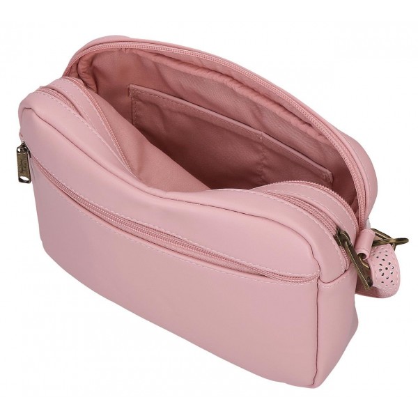 Geanta umar dama Pepe Jeans Clara 2 compartimente roz 17.5x24x7 cm