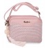 Geanta umar dama Pepe Jeans Clara 2 compartimente roz 17.5x24x7 cm