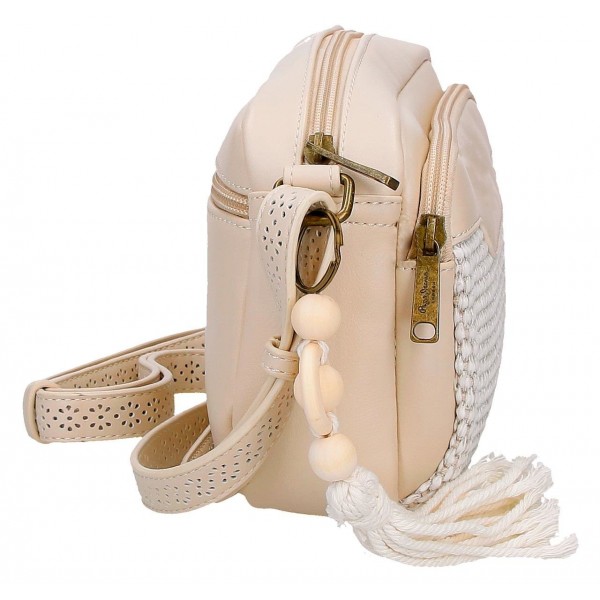 Geanta umar dama Pepe Jeans Clara bej 15x21x6 cm