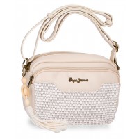 Geanta umar dama Pepe Jeans Clara bej 15x21x6 cm