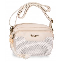 Geanta umar dama Pepe Jeans Clara bej 15x21x6 cm