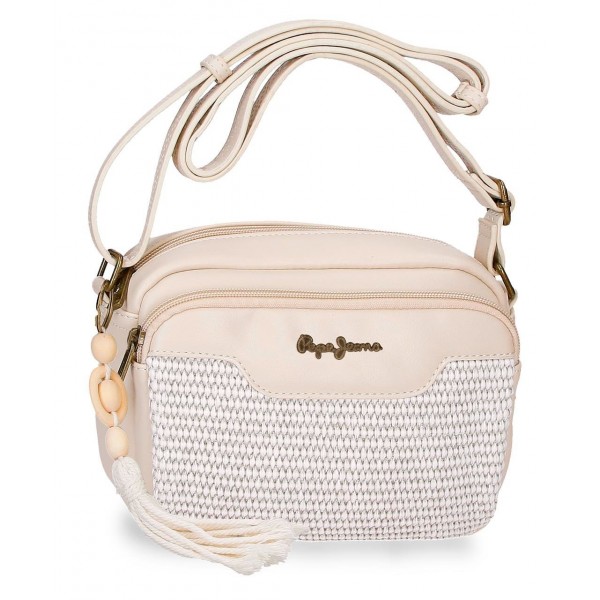 Geanta umar dama Pepe Jeans Clara bej 15x21x6 cm