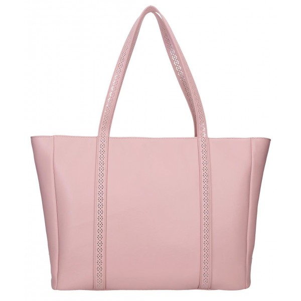 Geanta tote Pepe Jeans Clara compartimente laptop/tableta roz 30x36x12 cm