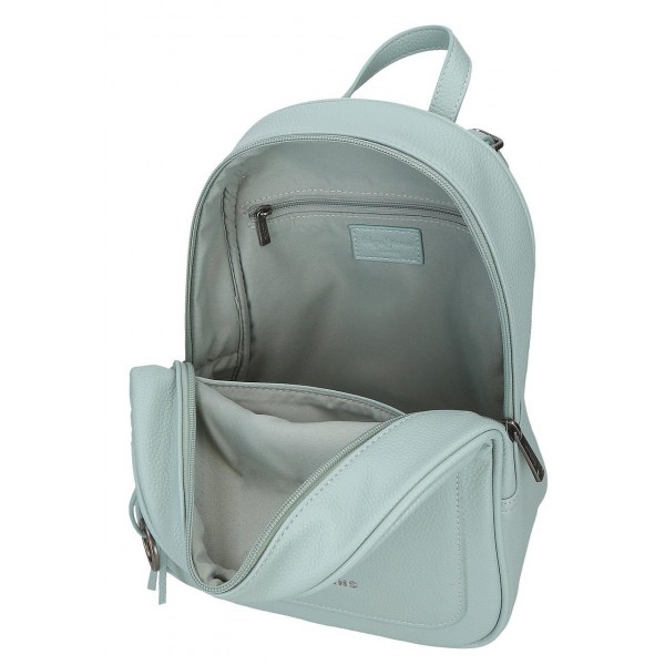 Rucsac casual dama Pepe Jeans Paolo verde turcoaz 27.5x21x10 cm