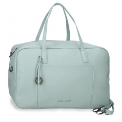 Geanta voiaj dama Pepe Jeans Paolo verde turcoaz 25x40x15 cm