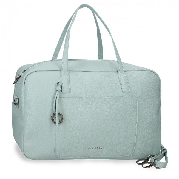Geanta voiaj dama Pepe Jeans Paolo verde turcoaz 25x40x15 cm