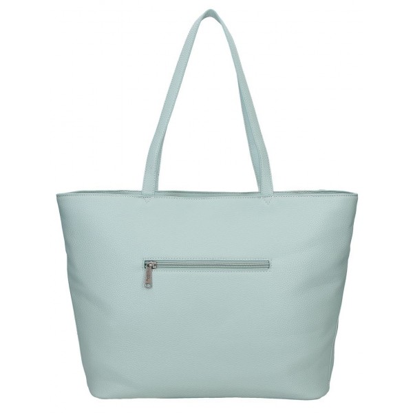 Geanta tote Pepe Jeans Paolo cu compartimente laptop/tableta, verde turcoaz 29x40x14 cm
