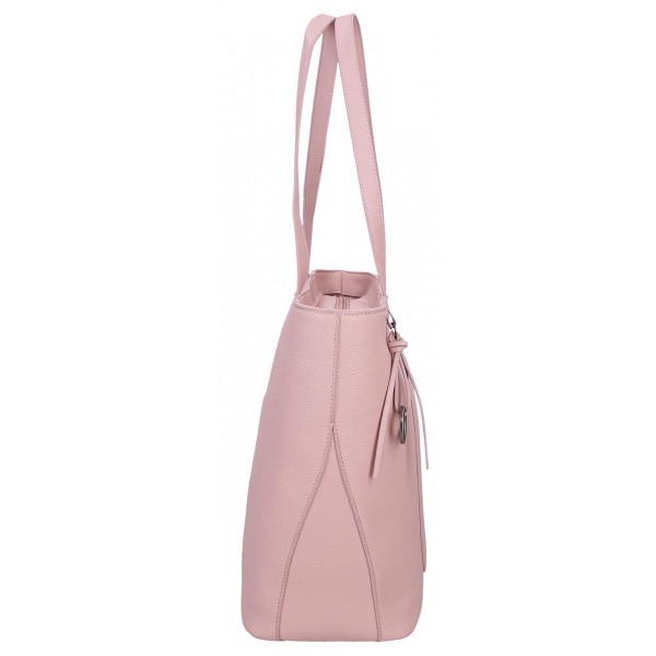 Geanta tote Pepe Jeans Paolo cu compartimente laptop/tableta, roz 29x40x14 cm