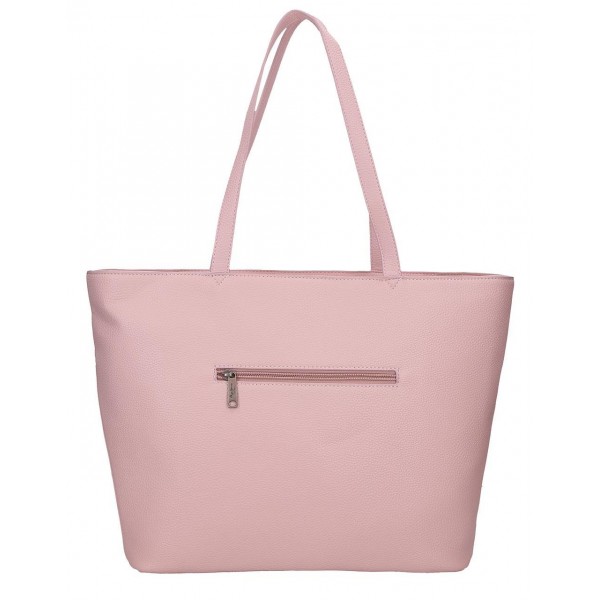 Geanta tote Pepe Jeans Paolo cu compartimente laptop/tableta, roz 29x40x14 cm
