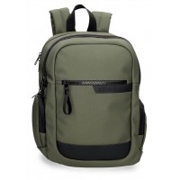 Rucsac business Pepe Jeans Dorking 2 compartimente, buzunare laptop/tableta, kaki 37x25x12 cm