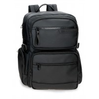 Rucsac business barbati Pepe Jeans Dorking, adaptabil compartimente laptop/tableta, negru 40x16x28 cm
