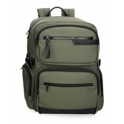 Rucsac business barbati Pepe Jeans Dorking, adaptabil compartimente laptop/tableta, kaki 40x16x28 cm