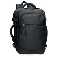 Rucsac/Geanta calatorie Pepe Jeans Dorking, 2 compartimente, buzunare laptop/tableta, negru 40x25x20 cm