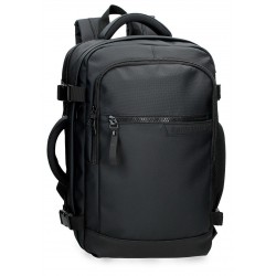 Rucsac/Geanta calatorie Pepe Jeans Dorking, 2 compartimente, buzunare laptop/tableta, negru 40x25x20 cm