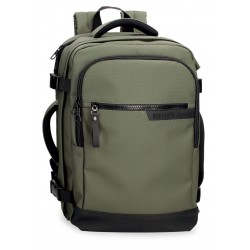 Rucsac/Geanta calatorie Pepe Jeans Dorking, 2 compartimente, buzunare laptop/tableta, kaki 40x25x20 cm