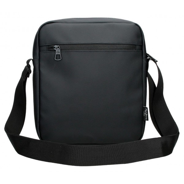Geanta umar barbati Pepe Jeans Dorking compartiment tableta, neagra 27x23x7 cm