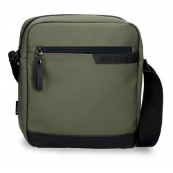 Geanta umar barbati Pepe Jeans Dorking compartiment tableta, kaki 27x23x7 cm