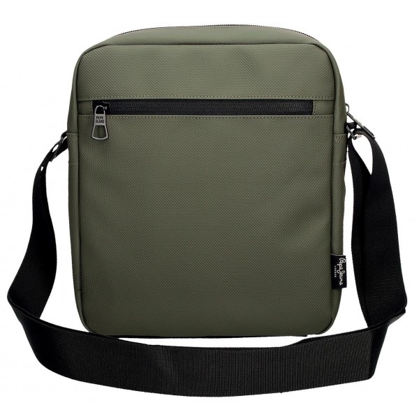 Geanta umar barbati Pepe Jeans Dorking compartiment tableta, kaki 27x23x7 cm