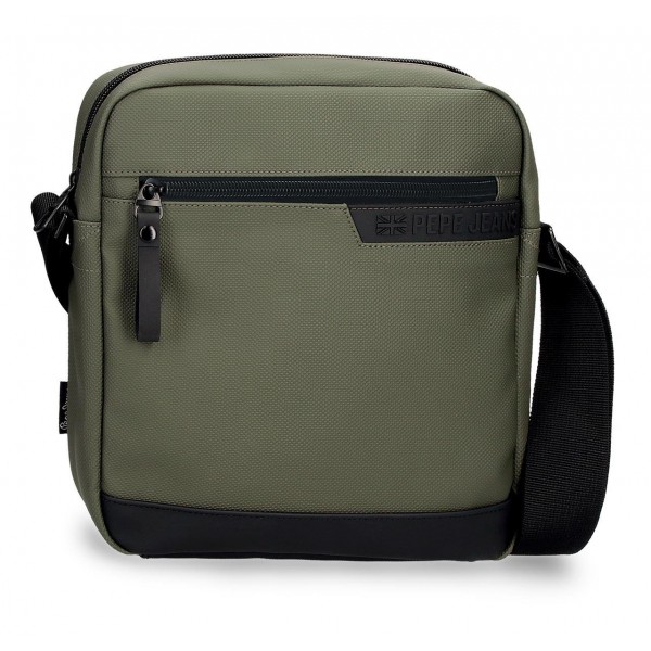 Geanta umar barbati Pepe Jeans Dorking compartiment tableta, kaki 27x23x7 cm
