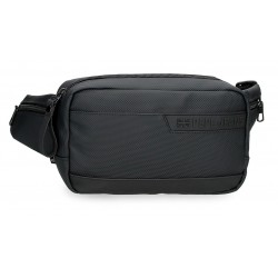 Borseta talie Pepe Jeans Dorking, neagra 12.5x21x5 cm
