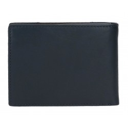 Portofel barbati Pepe Jeans Indiana, piele naturala, protectie RFID, bleumarin, 9.5x12.5x1 cm
